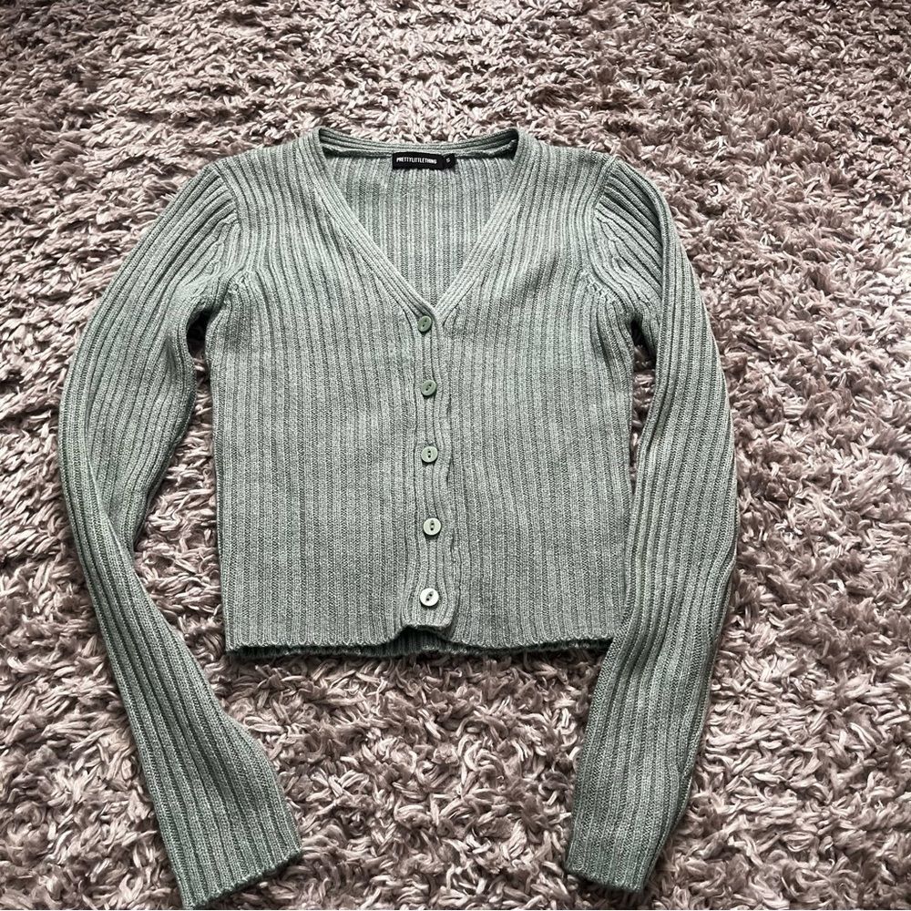 Pretty Little thing button up knit cardigan size small